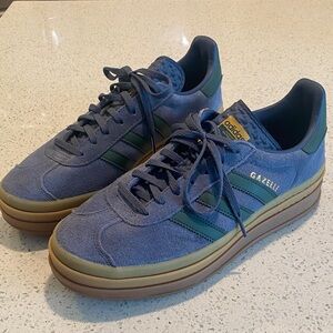 Adidas Gazelle Blue and Green Sneakers